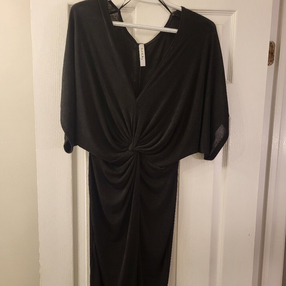 Fitted & flowy mid length cocktail dress